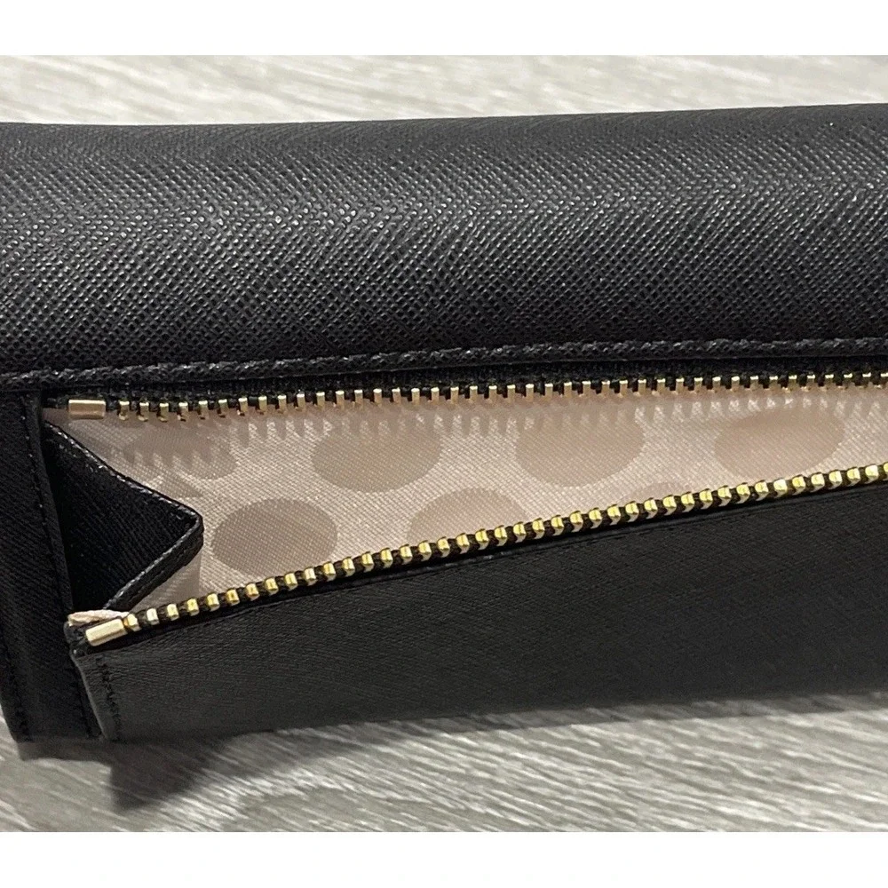 Kate Spade Leather Wallet Black With Phone‎ Holder NWOT
